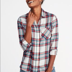 Old navy brushed flannel shirt, plaid